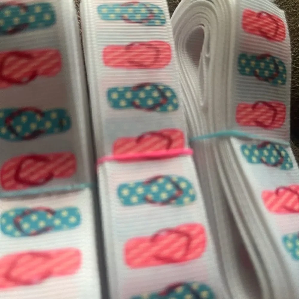 Grosgrain Ribbon 7/8” 5 yards 5/$20 flip flops USA